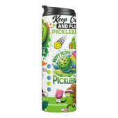 Personalisierte "Es ist Pickleball-Zeit" Thermosbecher (Nach rechts gedreht)