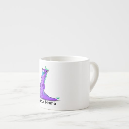 Personalisierte Espresso-Tasse mit "L" Monster Espressotasse (Vorderseite Rechts)