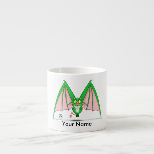 Personalisierte Espresso-Tasse mit "m-" Monster Espressotasse (Vorderseite)