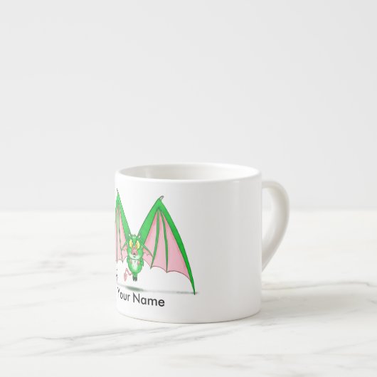 Personalisierte Espresso-Tasse mit "m-" Monster Espressotasse (Vorderseite Rechts)