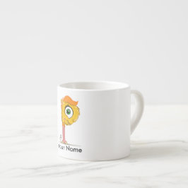 Personalisierte Espresso-Tasse mit "p-" Monster Espressotasse