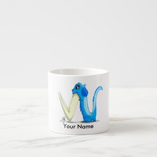 Personalisierte Espresso-Tasse mit "w-" Monster Espressotasse (Vorderseite)