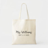 Personalisierte Est Year Tote Bag Tragetasche (Vorne)