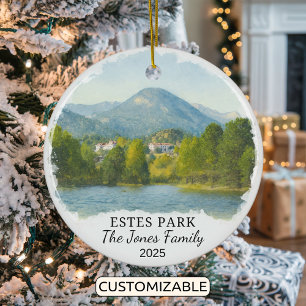 Personalisierte Estes Park Ornament, Colorado Keramik Ornament