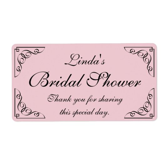 Personalisierte Etikett der Brautparty-Flasche (Vorne)