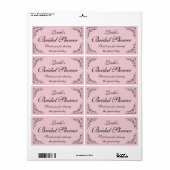 Personalisierte Etikett der Brautparty-Flasche (Vorne)