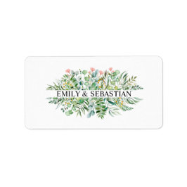 Personalisierte Eukalyptus-Blätter Adressaufkleber