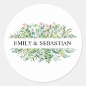 Personalisierte Eukalyptus-Blätter Runder Aufkleber (Vorderseite)