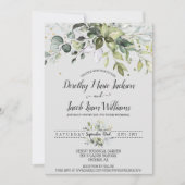 Personalisierte Eukalyptus Greenerage Foliage Wedd Einladung (Vorderseite)