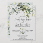 Personalisierte Eukalyptus Greenerage Foliage Wedd Einladung (Vorne/Hinten)