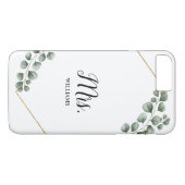Personalisierte Eukalyptus-Grün-Frau Bride Case-Mate iPhone Hülle (Rückseite (Horizontal))