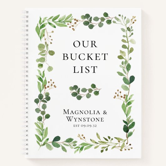 Personalisierte Eukalyptus-Grüne Notizblock (Vorderseite)