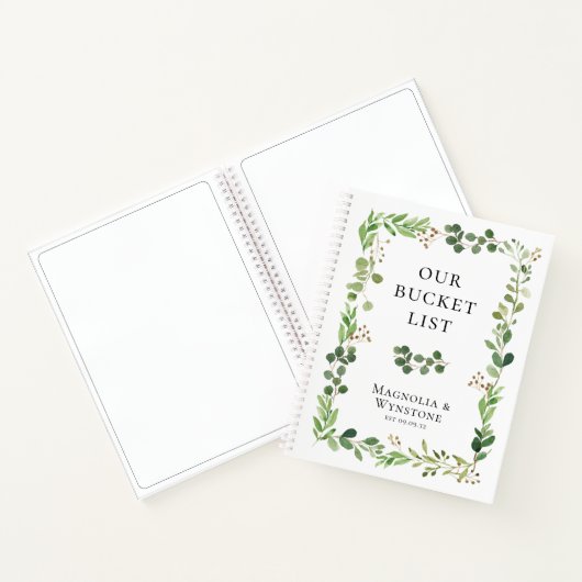 Personalisierte Eukalyptus-Grüne Notizblock (Innenseite)