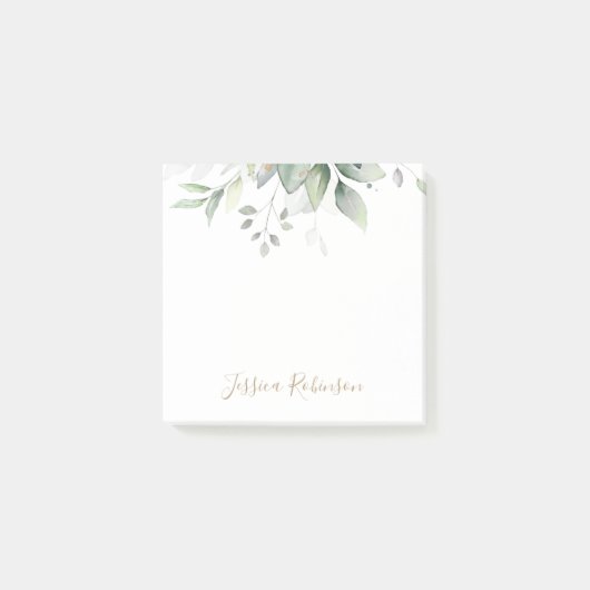 Personalisierte Eukalyptus-Grünpflanzen Post-it Klebezettel (Vorderseite)