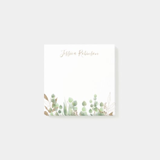 Personalisierte Eukalyptus-Grünpflanzen Post-it Klebezettel (Vorderseite)