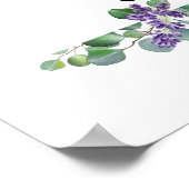 Personalisierte Eukalyptus Lavender Greenerity Wed Poster (Ecke)