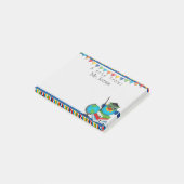 Personalisierte Eule auf Post-it Klebezettel (angewinkelt)