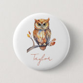 Personalisierte Eule Button (Vorderseite)
