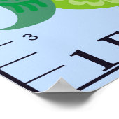 Personalisierte Eule Wachstumstabelle Poster (Ecke)