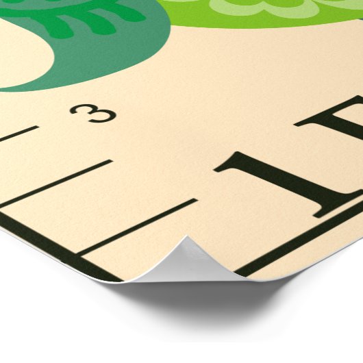 Personalisierte Eule Wachstumstabelle Poster (Ecke)