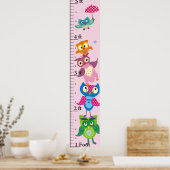 Personalisierte Eule Wachstumstabelle Poster (Küche)