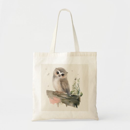 Personalisierte Eulen-Buch-Tasche Tragetasche (Vorne)