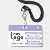 Personalisierte Eventausweis-ID Ausweis (Vorderseite mit Lanyard)
