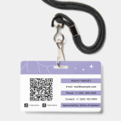 Personalisierte Eventausweis-ID Ausweis (Rückseite mit Lanyard)