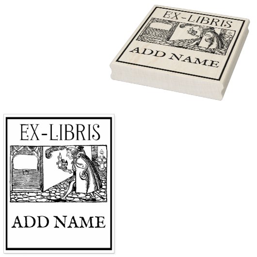 Personalisierte Ex-Libris-Ahorn-Briefmarke Gummistempel (Stempel)