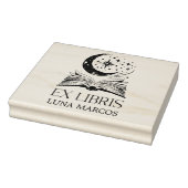 Personalisierte Ex Libris mit einem Buch und Stern Gummistempel (Stempel)