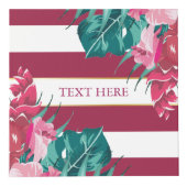 Personalisierte Exotische Blume aus Burgund gestre Würfel (Vorderseite)