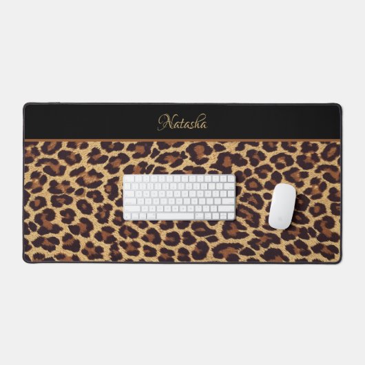 Personalisierte exotische Imitate Leopard Fur Prin Schreibtischunterlage (Tastatur & Maus)