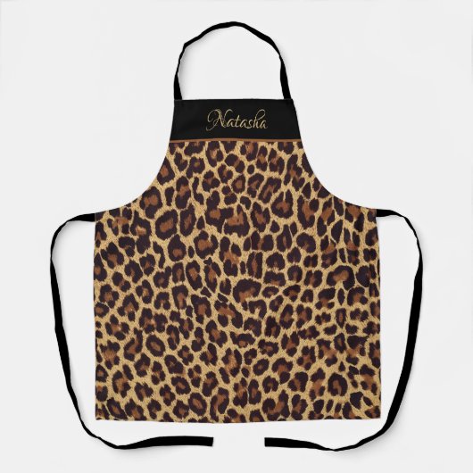 Personalisierte exotische Imitate Leopard Fur Prin Schürze (Vorderseite)