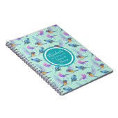 Personalisierte exotische Wildvögel Wasserfarbmust Notizblock (Rechte Seite)