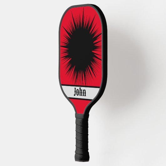 Personalisierte Explosion rot und schwarz Pickleball Schläger (Links)