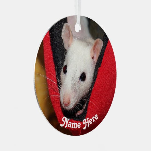 Personalisierte Extravagante Ratte Ornament Aus Metall (Vorderseite Rechts)