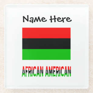 Personalisierte Fahne der Afrikanischen Diaspora Glasuntersetzer