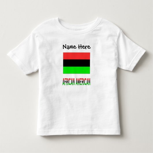Personalisierte Fahne der Afrikanischen Diaspora Kleinkind T-shirt (Vorderseite)