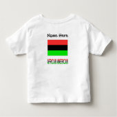 Personalisierte Fahne der Afrikanischen Diaspora Kleinkind T-shirt (Rückseite)