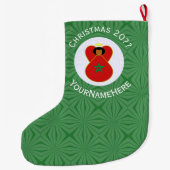 Personalisierte Fahne des marokkanischen Heiligen Großer Weihnachtsstrumpf (Rückseite)