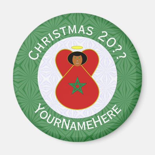 Personalisierte Fahne des marokkanischen Heiligen Magnet (Vorne)