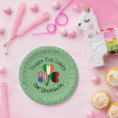 Personalisierte Fahne für afrikanisches irisches K Pappteller (Party)