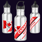 Personalisierte Fahne Patriotic Canada Edelstahlflasche