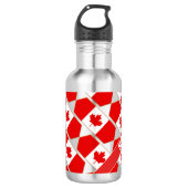 Personalisierte Fahne Patriotic Canada Edelstahlflasche (Vorderseite)