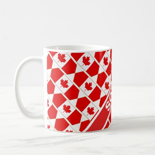 Personalisierte Fahne Patriotic Canada Kaffeetasse (Links)