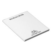 Personalisierte Fahrradvorlage schreiben Notizblock (angewinkelt)