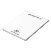 Personalisierte Fahrradvorlage schreiben Notizblock (Rotiert)