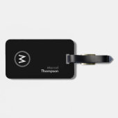 personalisierte Fahrt mit elegantem Monogramm mode Gepäckanhänger (Rückseite horizontal)