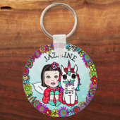 Personalisierte Fairy- und Einhorn-Schlüsselkette Schlüsselanhänger (Vorderseite)