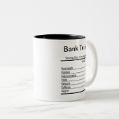 Personalisierte Fakten zur Bankenreife Zweifarbige Tasse (VorderseiteRechts)